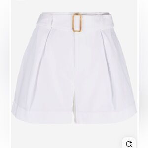 Vince Belted Flared White Shorts